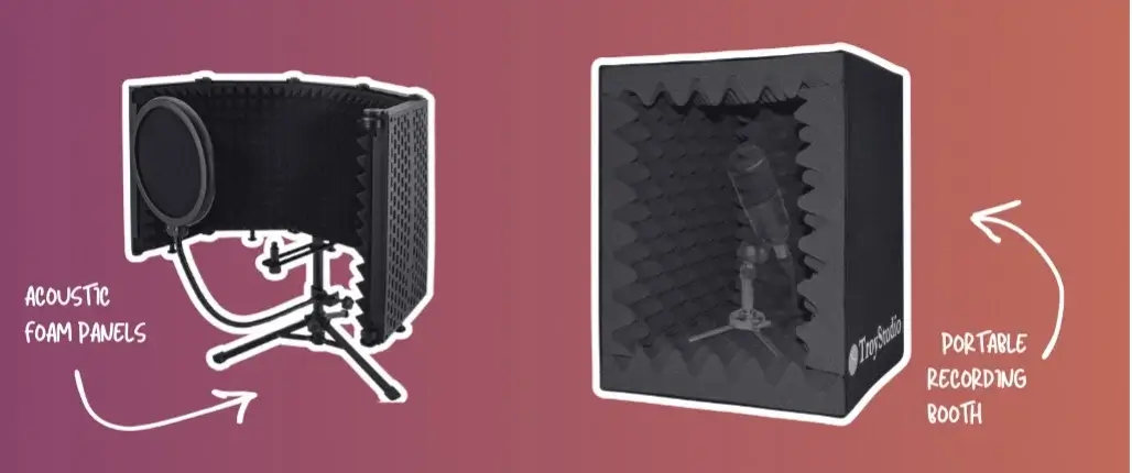Types of acoustic treatment equipment to start a podcast